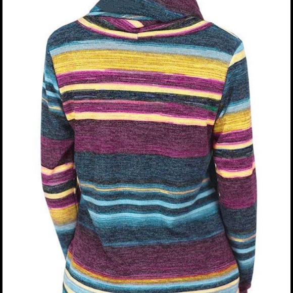 XL Deep Blue, & violet. Pretty soft striped top. - Picture 2 of 4